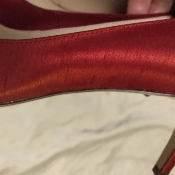 Gorgeous shantung silk Nine West heels 👠  ❤️ - Picture 2 of 4